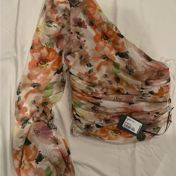 Patrizia Pepe Sera Floral One-Shoulder Top - Picture 6 of 7